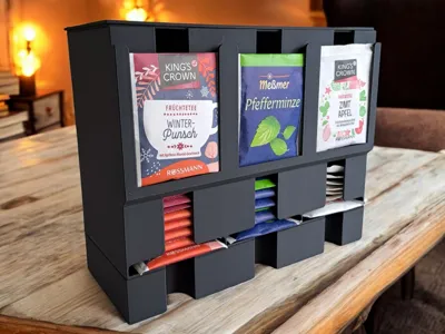 Organizador para té y accesorios de hogar impreso en 3D