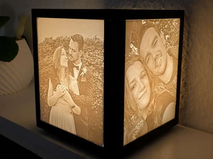 Litografía luminosa personalizada impresa en 3D